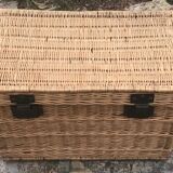 Vintage rattan trunk