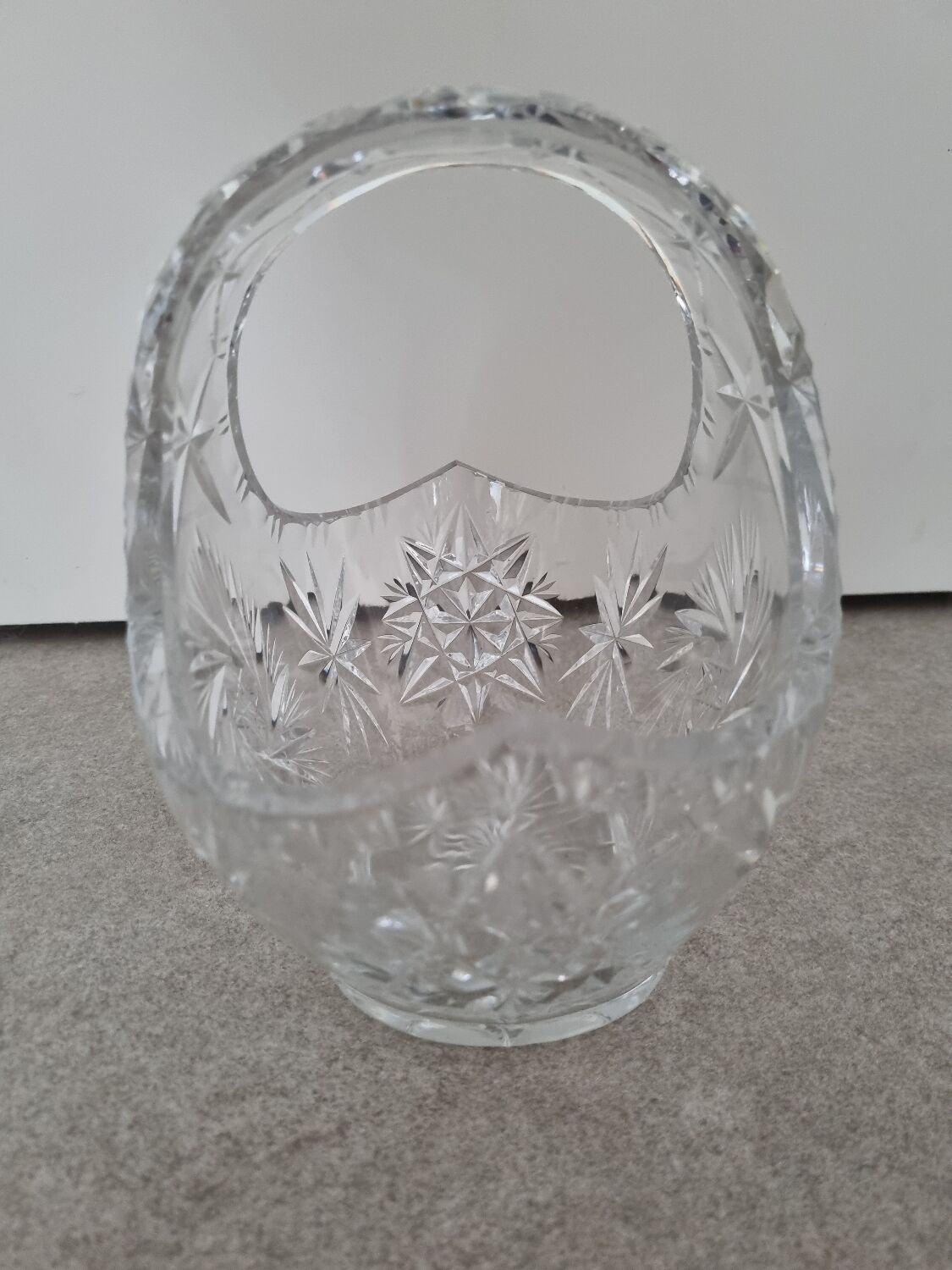 Bohemian crystal fruit basket