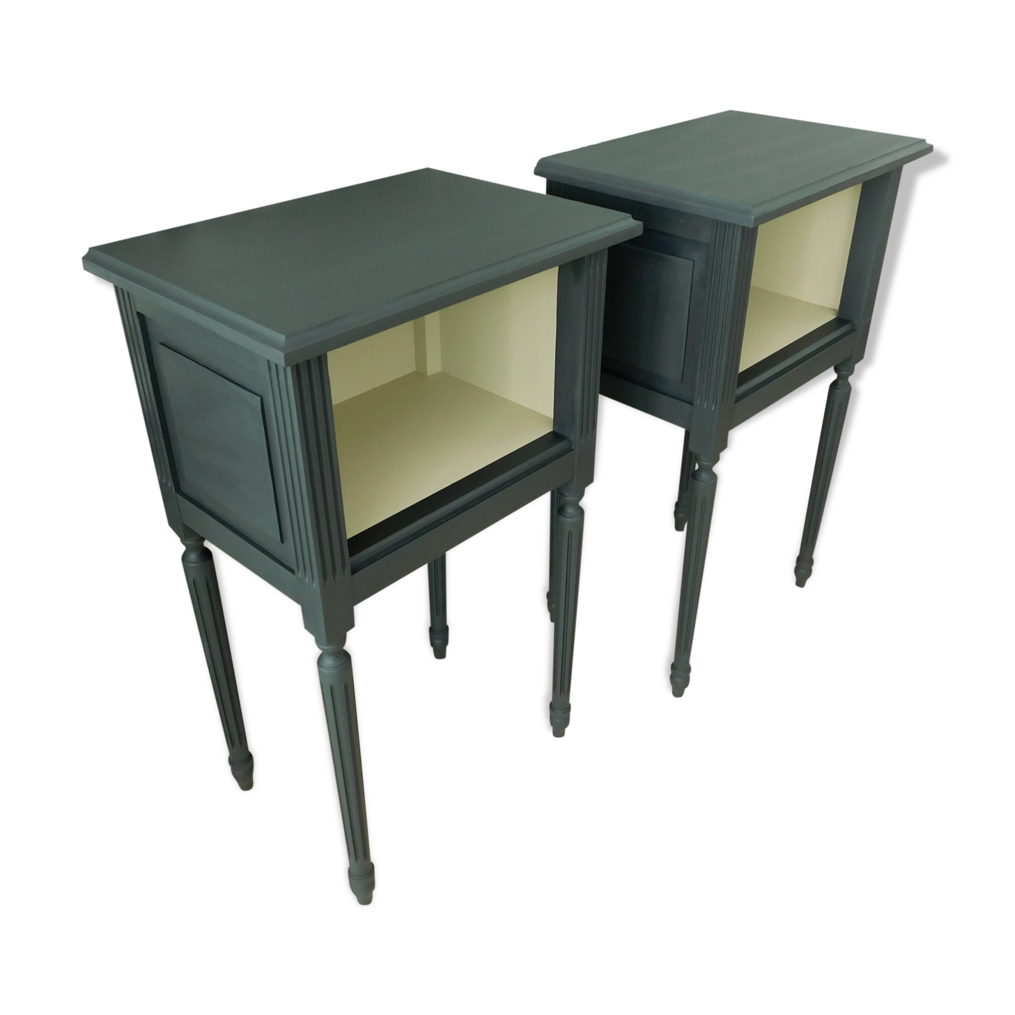 Classic black and raw nightstands