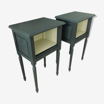 Classic black and raw nightstands