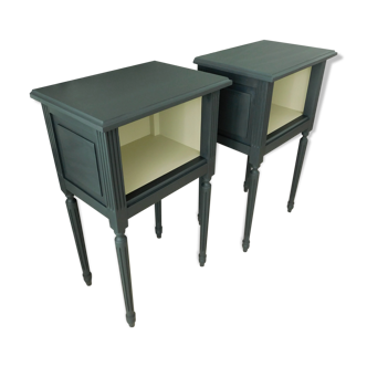 Classic black and raw nightstands