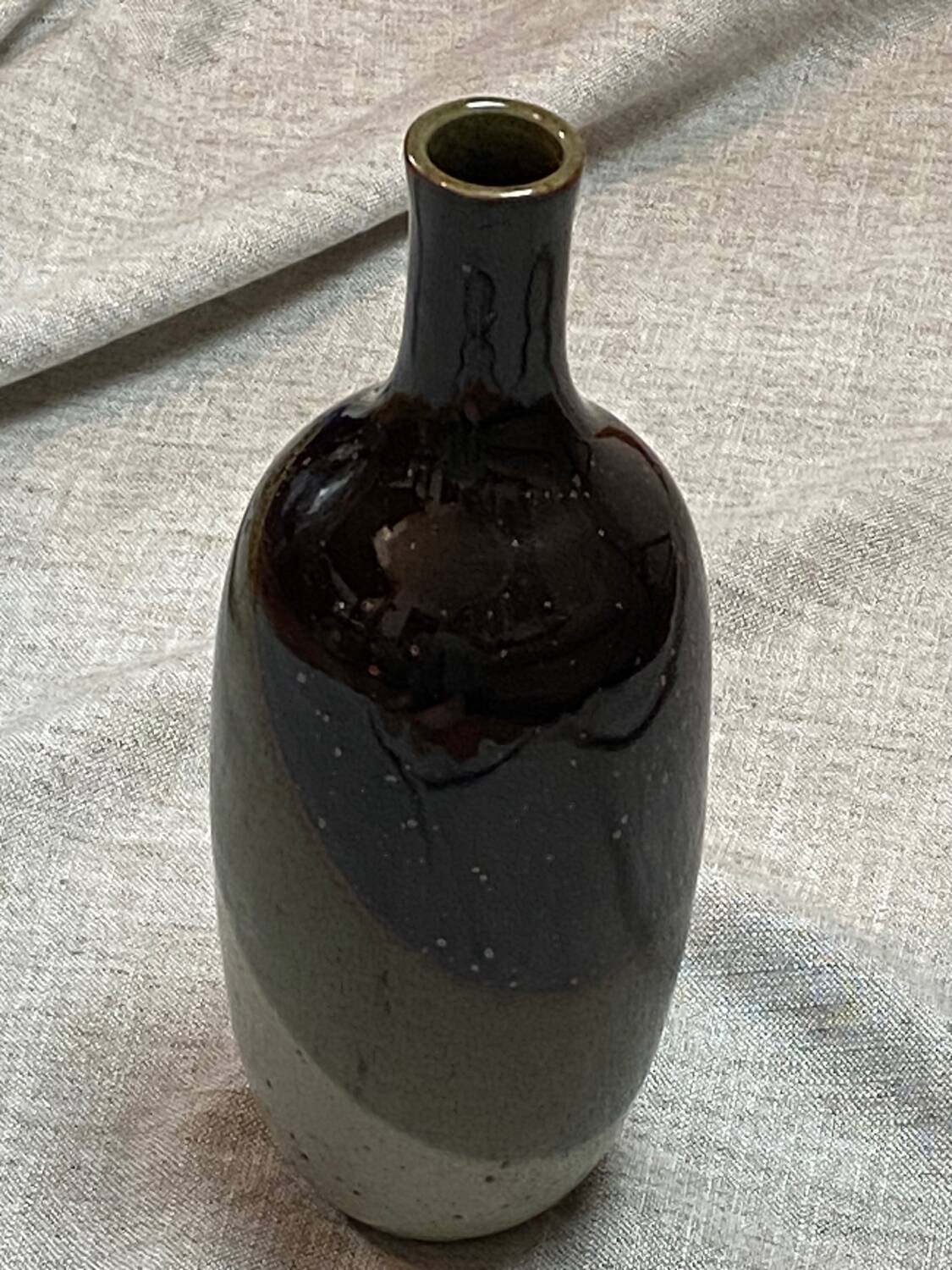 Glazed stoneware vase signed Charles Hair