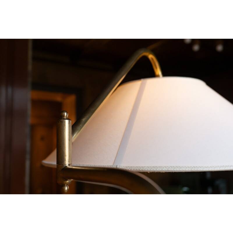 Brass and marble floor lamp, Italy 1950s