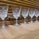 Set de 6 verres à pied en cristal ciselé vintage Shell