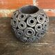 Vase Boule Céramique Noir Design Vintage #D654
