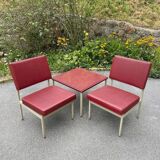 Chairs and coffee table by Anonima Castelli from Castelli / Anonima Castelli, Italy, 1950s, set of 3.