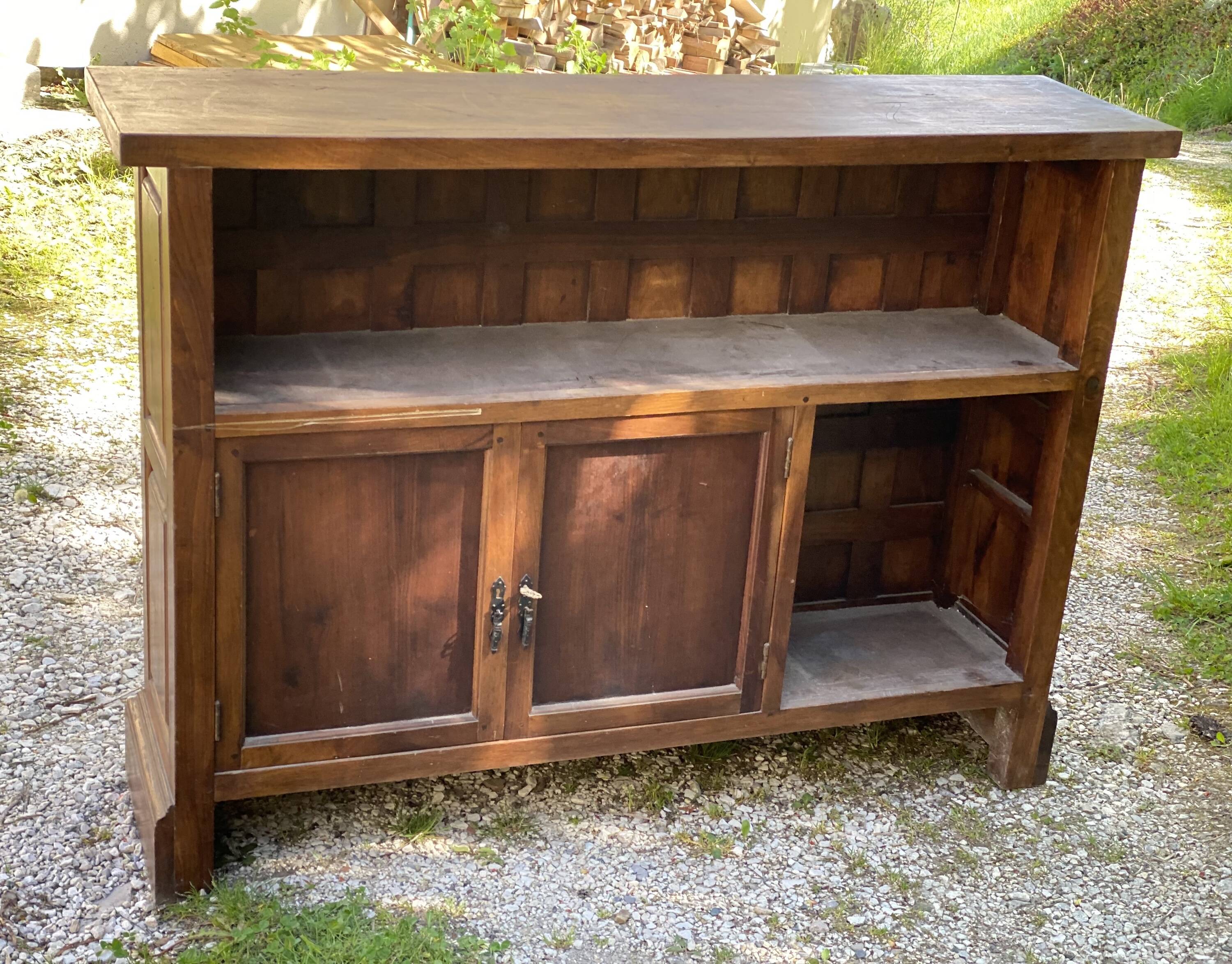Bar bois vintage 1950 comptoir style Bauhaus