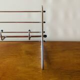 Vintage steel wall coat rack - 6 hooks