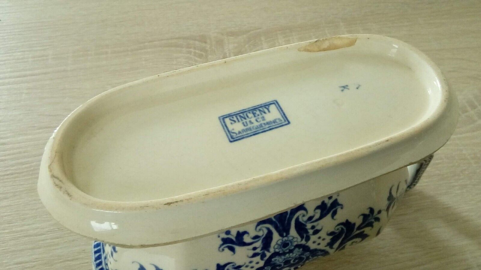 Sauciere on dormant sinceny sarreguemine u&c late 19 em