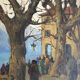 Hst painting "lake orta" cusio italy pino pessina da castanedo (1911 / 1991)