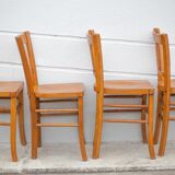 Set of 4 luterma bistro chairs, vintage wooden chairs, countryside, interior decoration