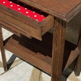 1940s bedside table in solid oak