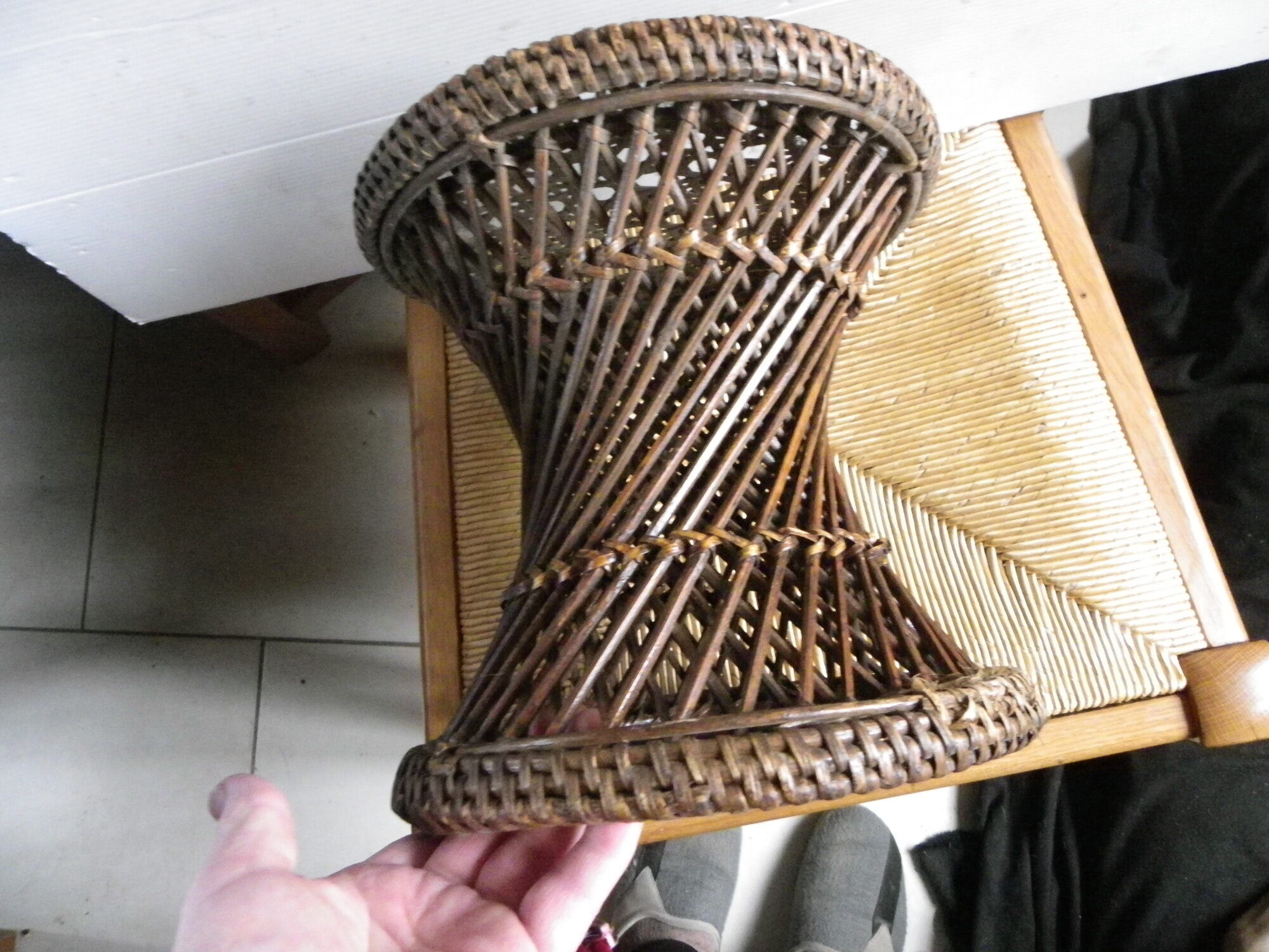 Rattan stool tamtam vintage