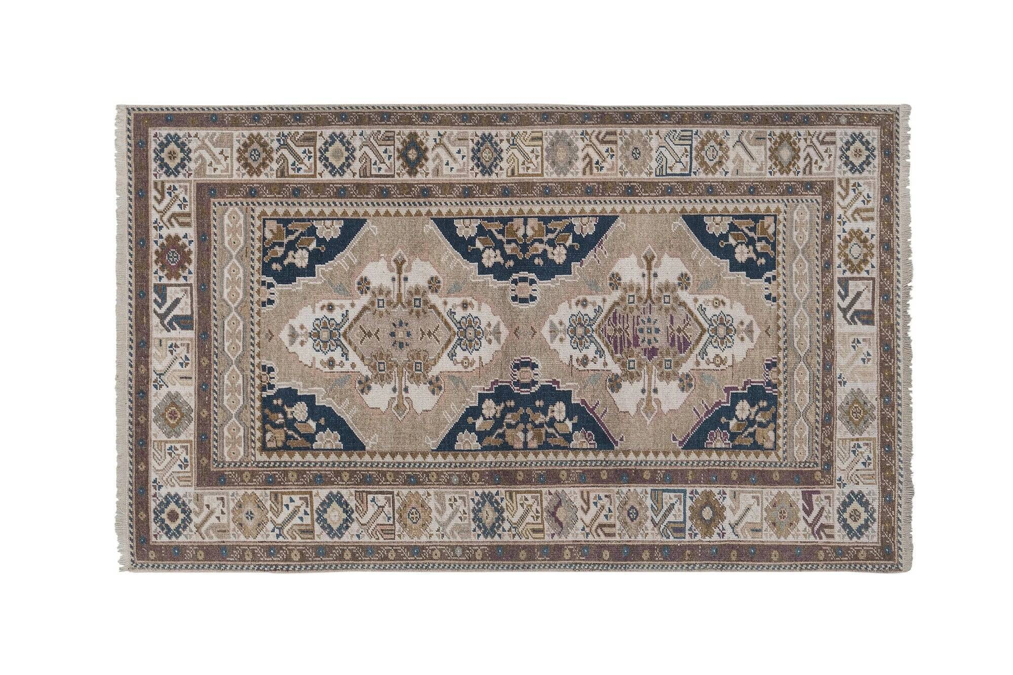 Tapis Oushak turc vintage 91x156 cm