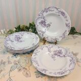 6 Cauldon England Clarence pattern soup plates