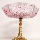 Frutero "Art Nouveau" en cristal de Murano. Italie, années 1940.