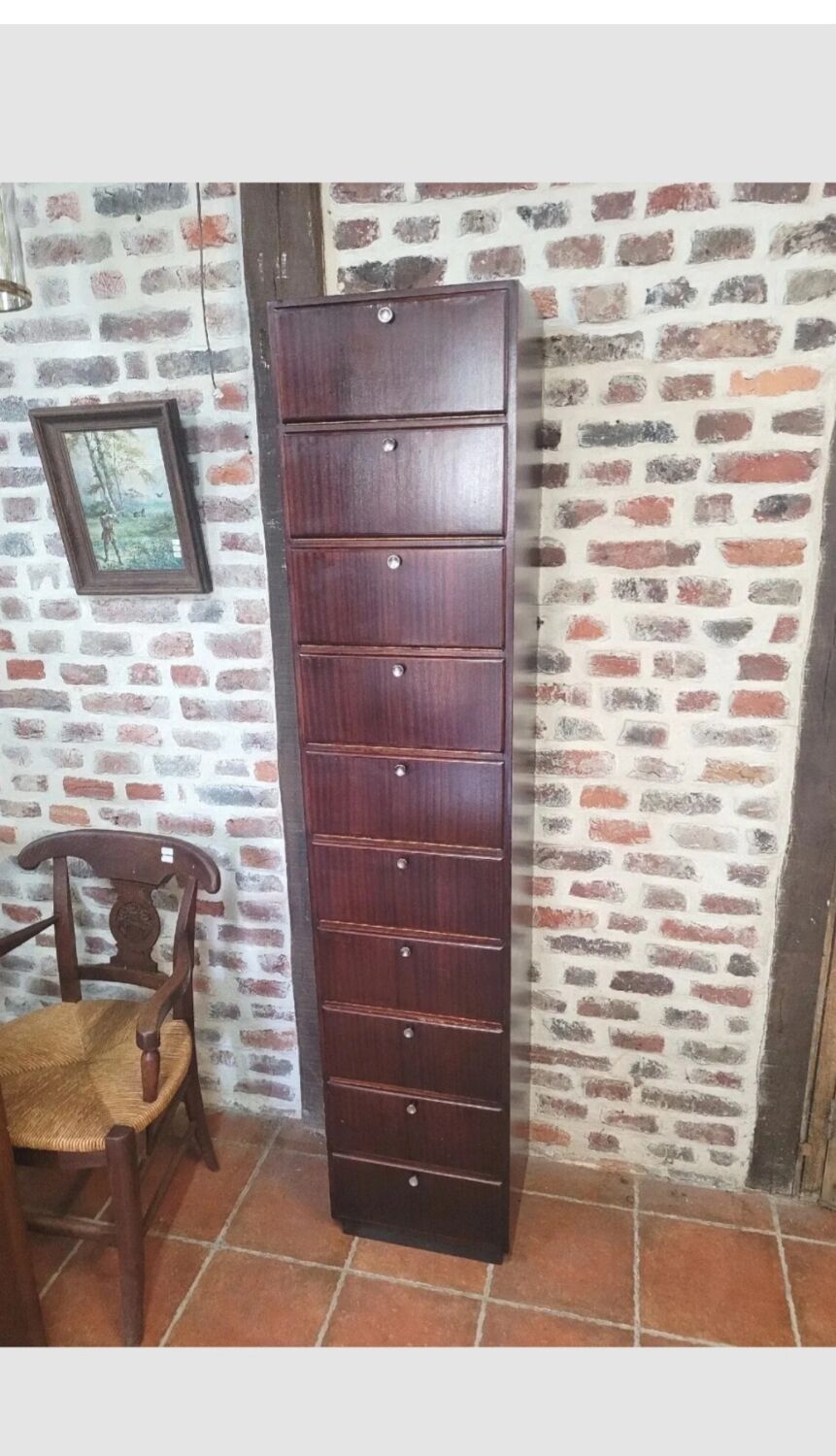 Meuble de métier à clapets en palissandre des années 60