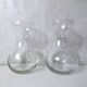 2 anciens vases à bulbe jacinthe en verre soufflé vintage