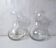 2 antique vintage blown glass hyacinth bulb vases