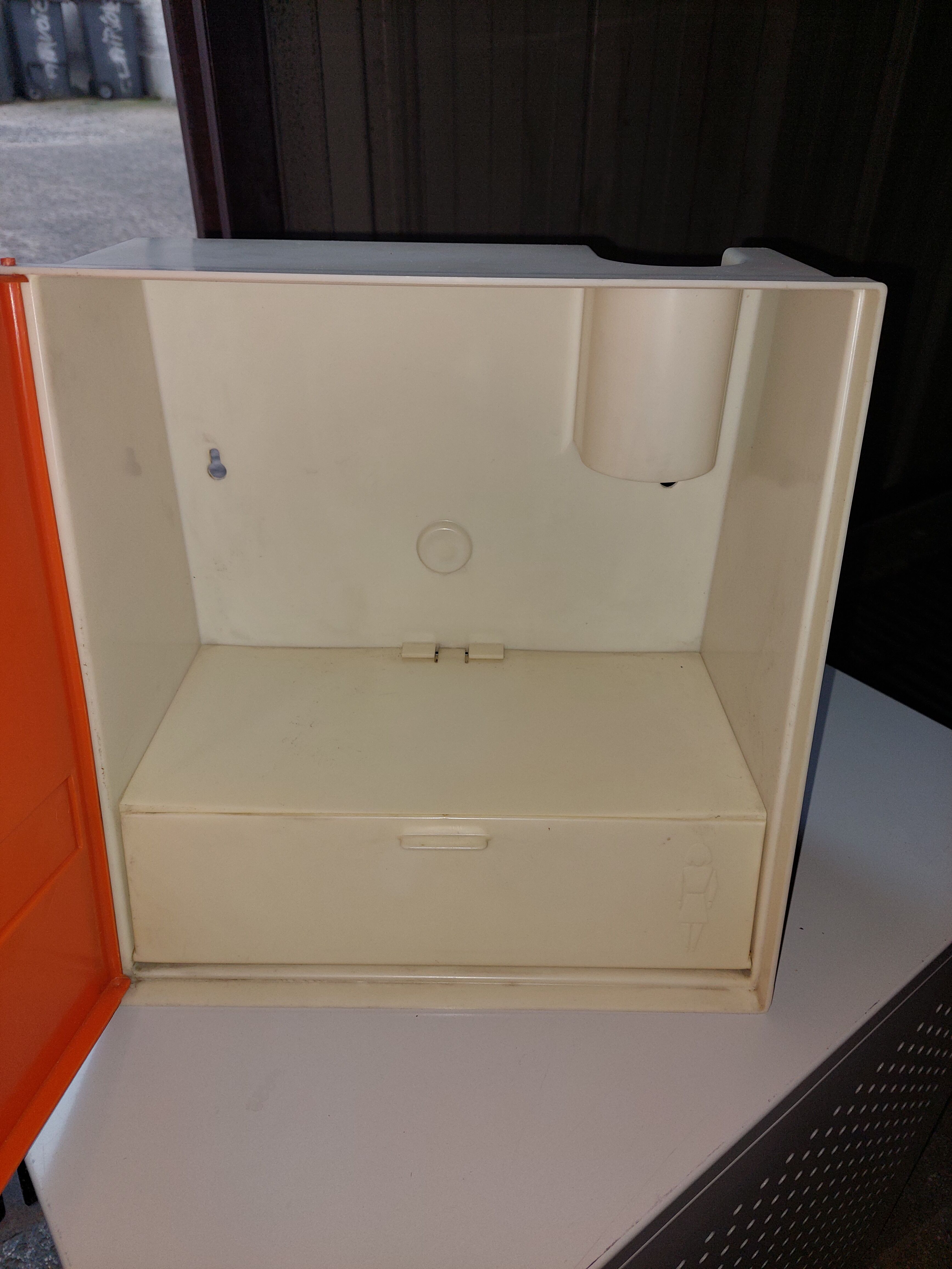 Used vintage plastic bathroom cabinet