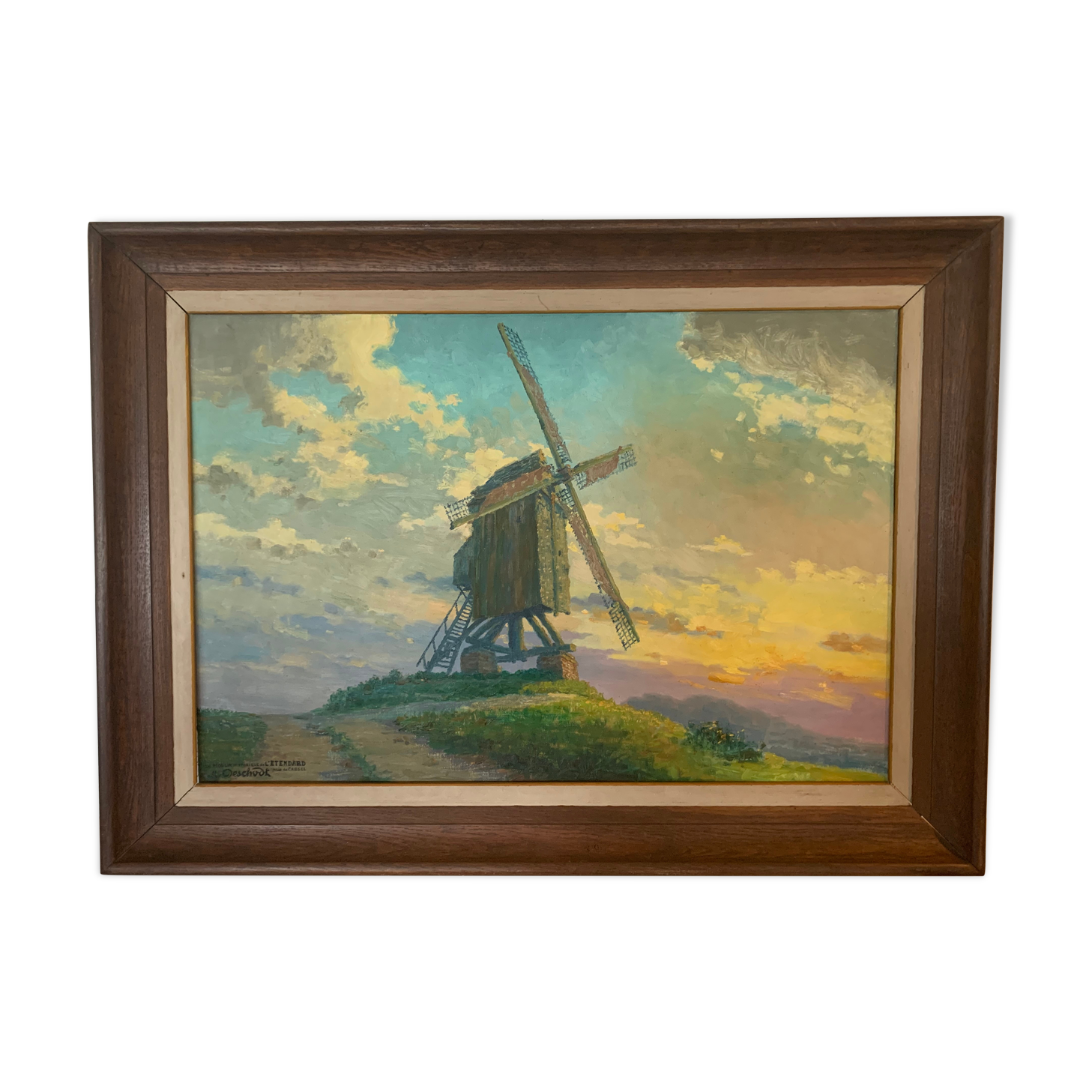 M.deschoot (1899/1971) oil on canvas "moulin de l'étendard" xx century