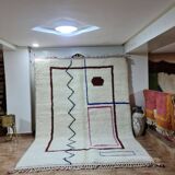 Large Berber Beni Ouarain Rug 300x200cm - Abstract & Artistic Design