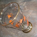 Vase ancien cristal et granité orange