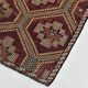 Burgundy & Red Stars Pattern Kilim Rug, 188x309Cm