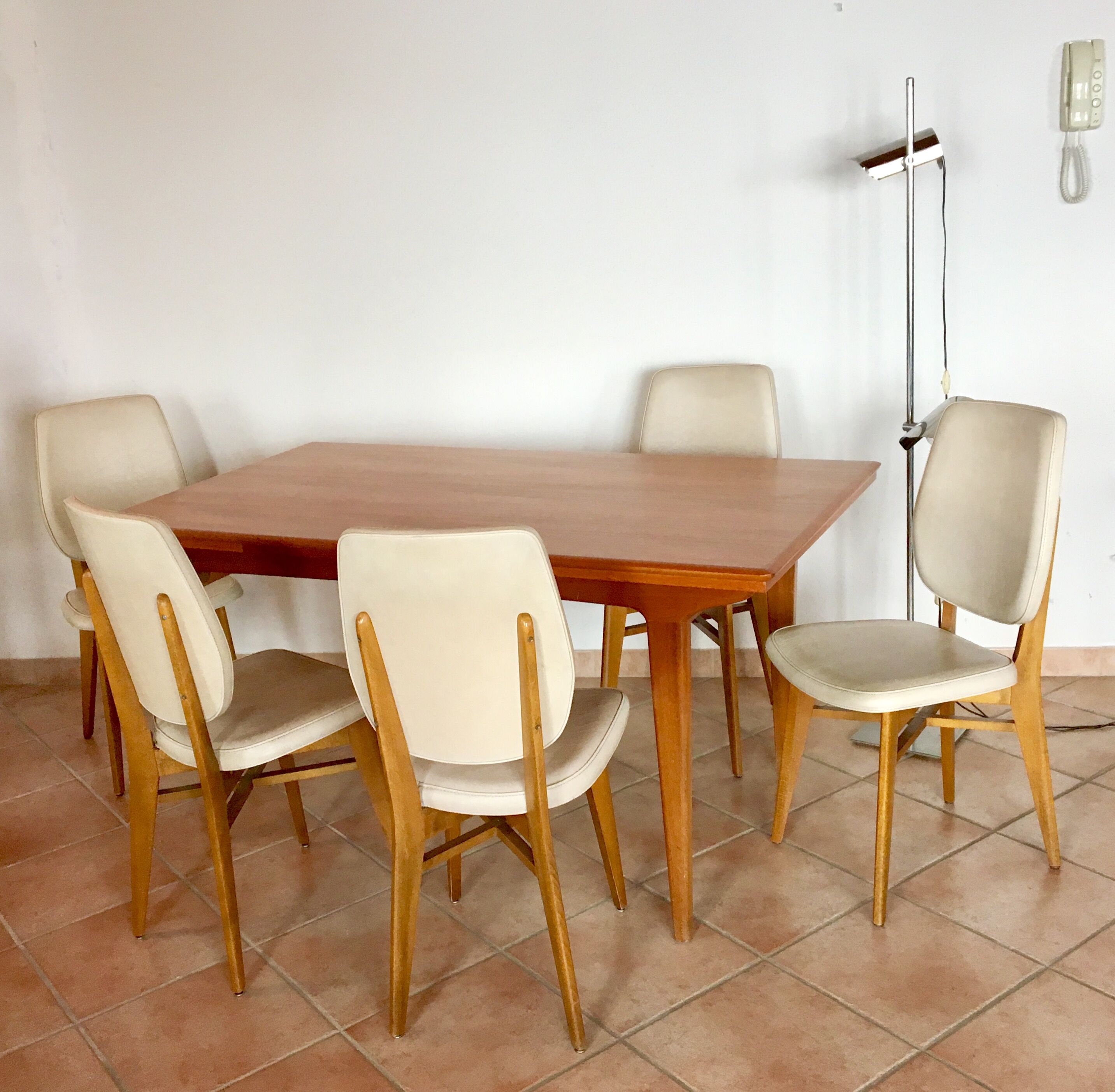 Set de 5 chaises scandinaves 1958