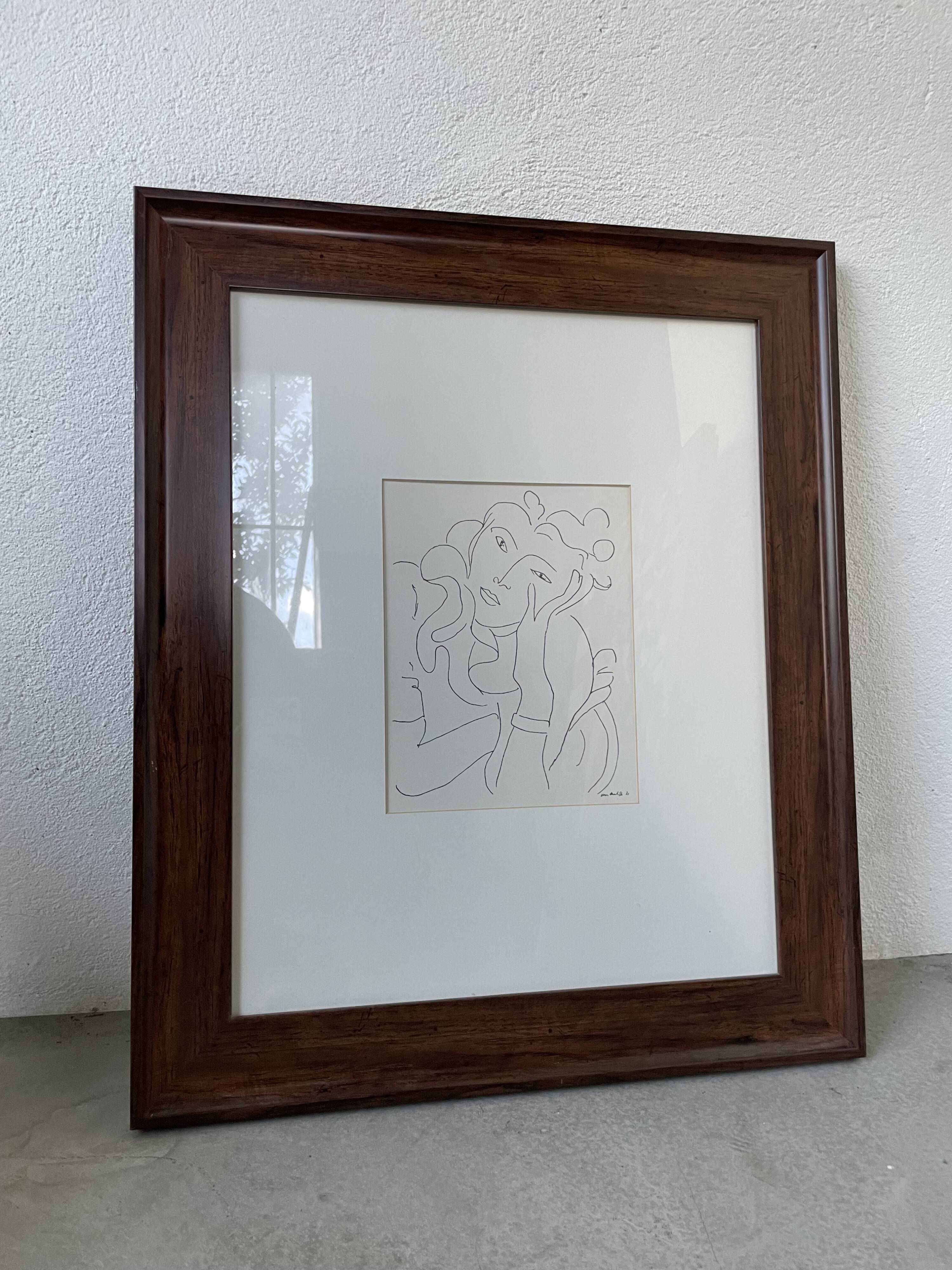 Henri Matisse vellum screenprint framed by King McGraw