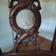 Sculpted chairs in solid wood
