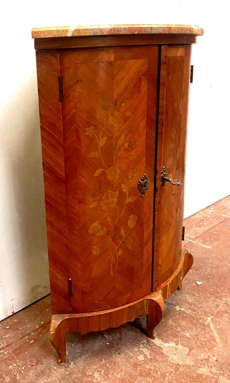 Curved neckline Louis XV style rosewood inlaid XX century