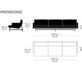 Fritz Hansen Lissoni Sofa - Grey Fiord / Stone/Stone (251)