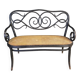 Art nouveau settee no. 2 in bent wood and cane by Thonet Brothers, Austria 1900s