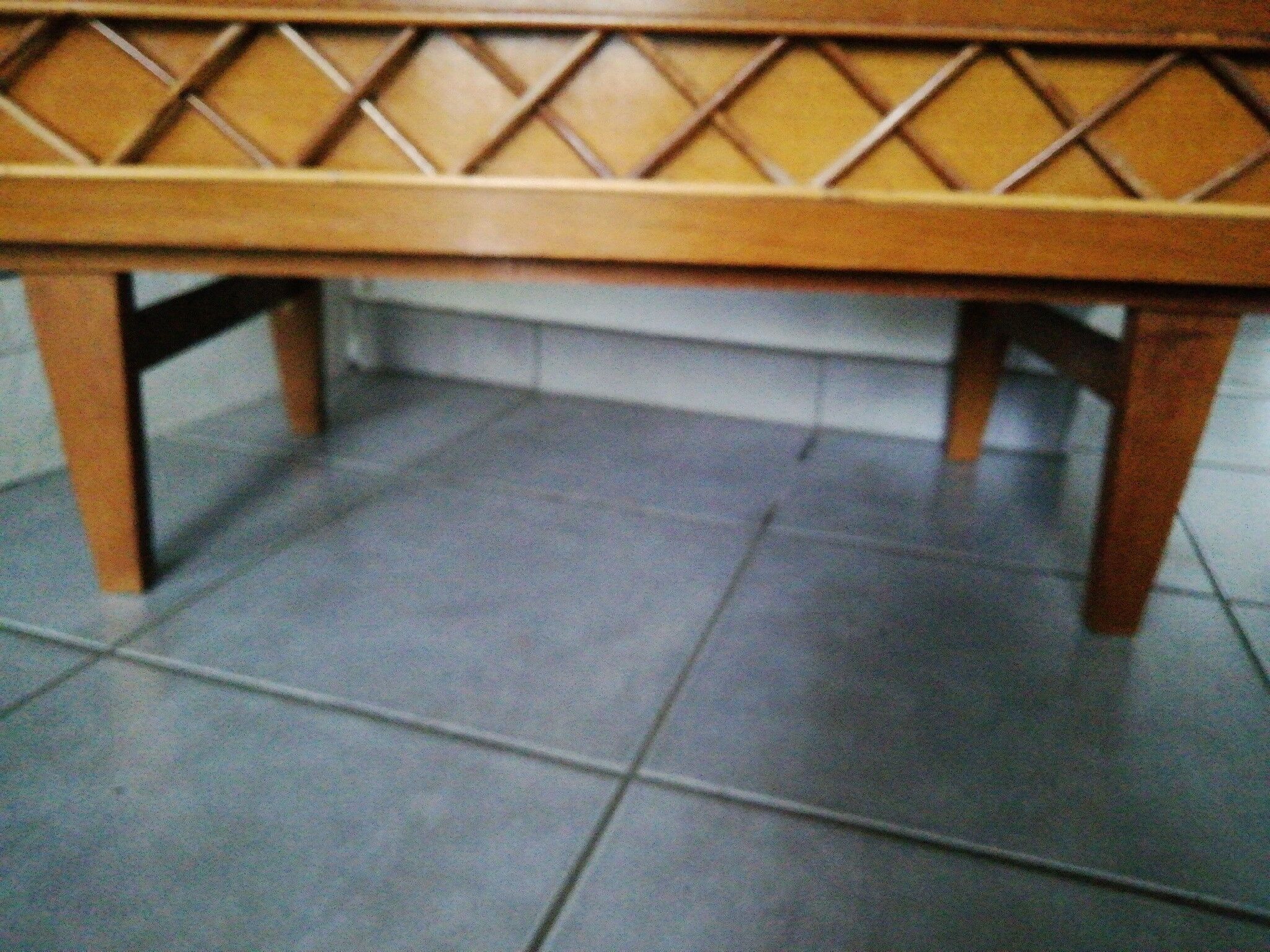 Wood and rattan dresser, 60s