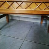 Wood and rattan dresser, 60s