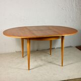 Scandinavian style teak table with butterfly extension