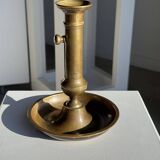 Large adjustable antique gold candlestick H20 D10