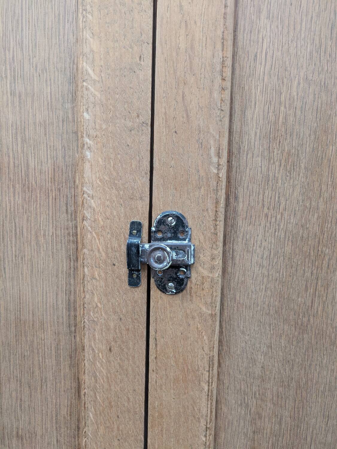 Small raw wood sideboard