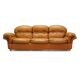 Orange leather sofa, Space Age design, 1960s, production: Italy