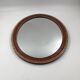 Miroir ovale en bois et décor placage 35x45cm