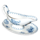 Sarreguemines U&C Flore sauce boat in earthenware with blue flowers