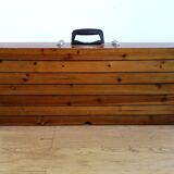 Folding wood picnic table