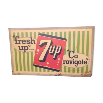 Enseigne métal 7up  1963