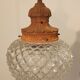 Lustre baroque ancien verre moulé forme fraise