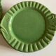 Set de 6 assiettes en terre vernissée vert Atelier Cérenne Vallauris 1945 - 1958