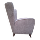 Bergère Armchair in Grey attributed to Paolo Buffa, 1940s