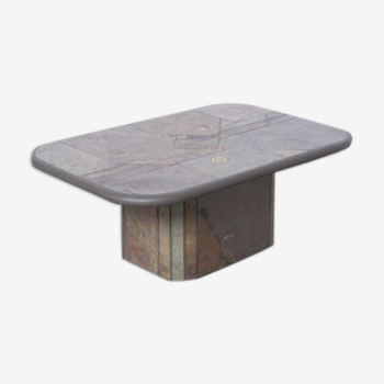 Brown Paul Kingma concrete coffee table