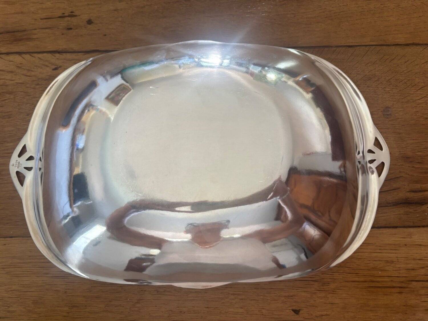 Art Nouveau Bread Basket Silver-Plated Metal Gallia Christofle