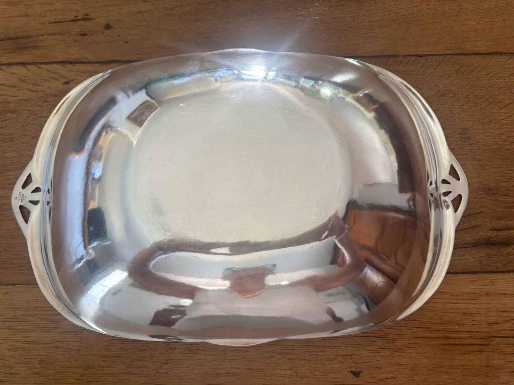 Art Nouveau Bread Basket Silver-Plated Metal Gallia Christofle
